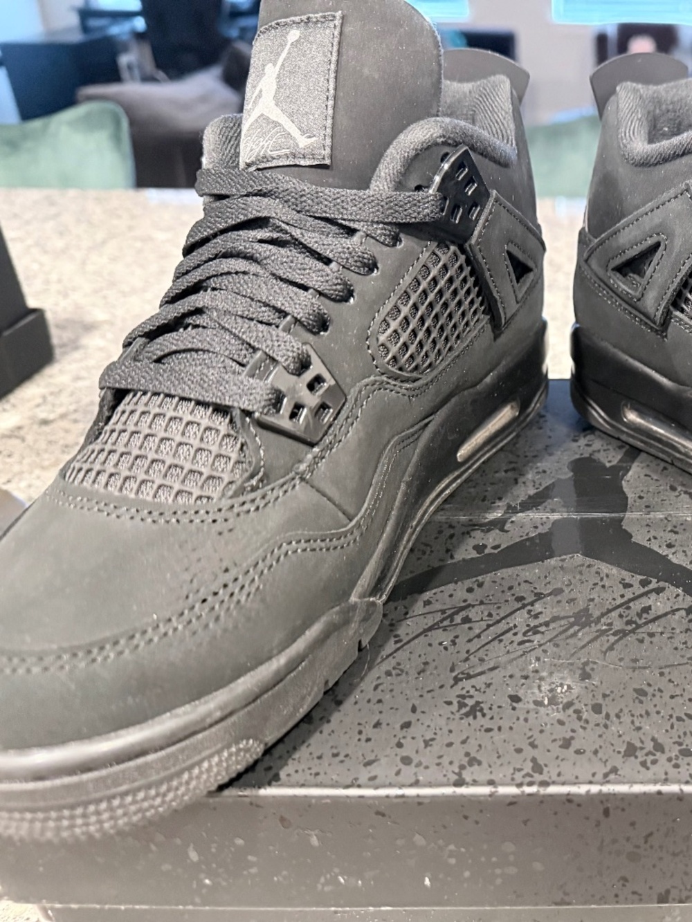 Air Jordan 4 Retro "Black Cat" Big Kids' Shoes